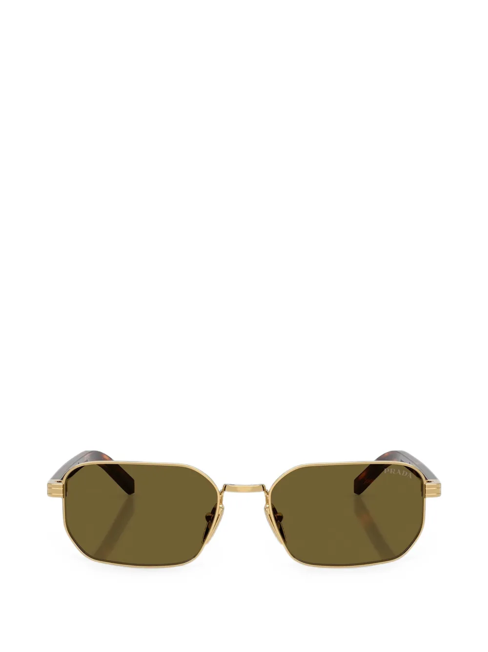 Prada Eyewear Zonnebril met geometrisch montuur Goud