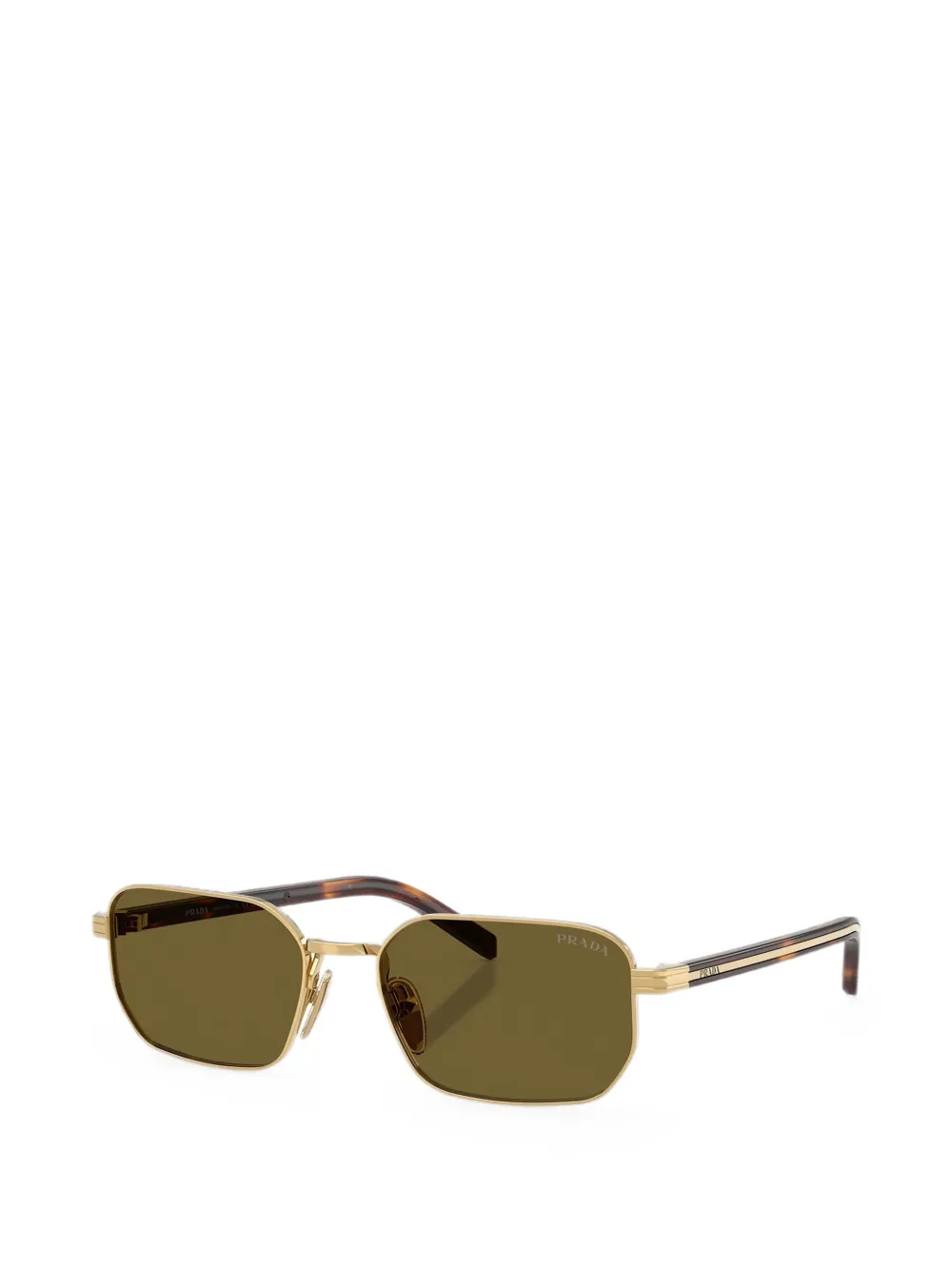 Prada Eyewear Zonnebril met geometrisch montuur Goud