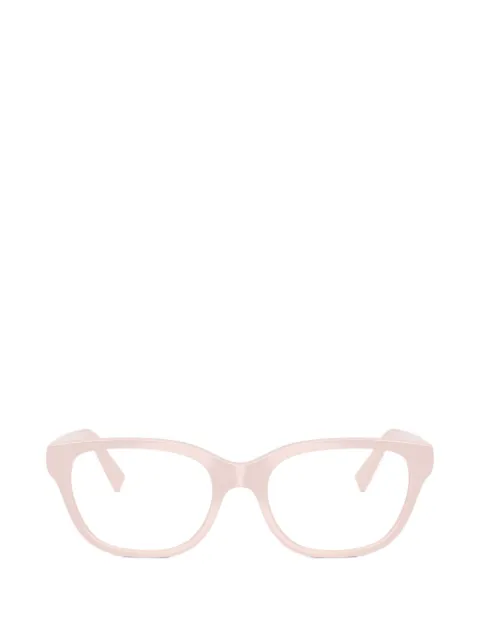 Miu Miu Eyewear lentes con armazón cat eye y placa del logo