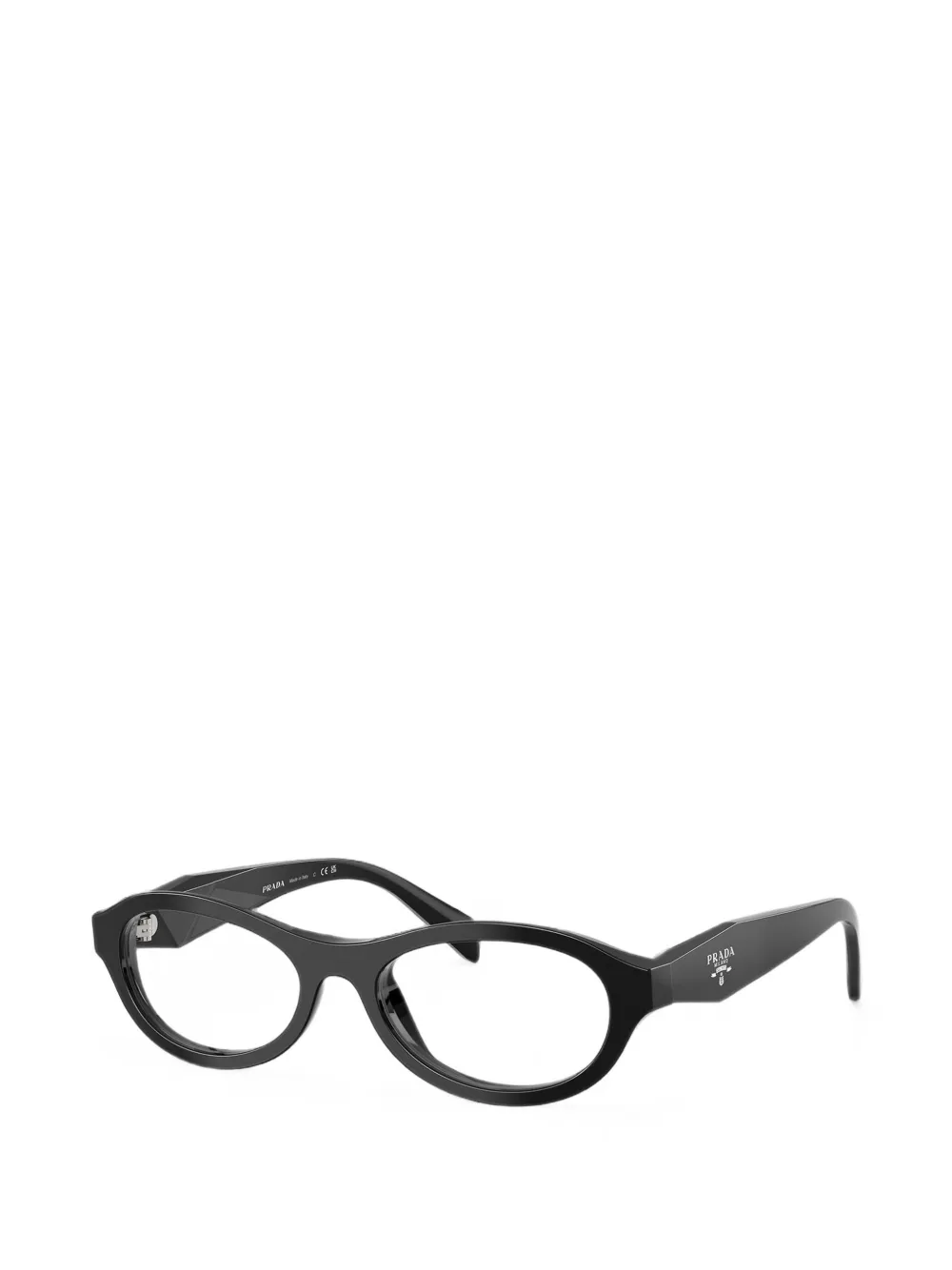Prada Eyewear Bril met ovaal montuur Zwart