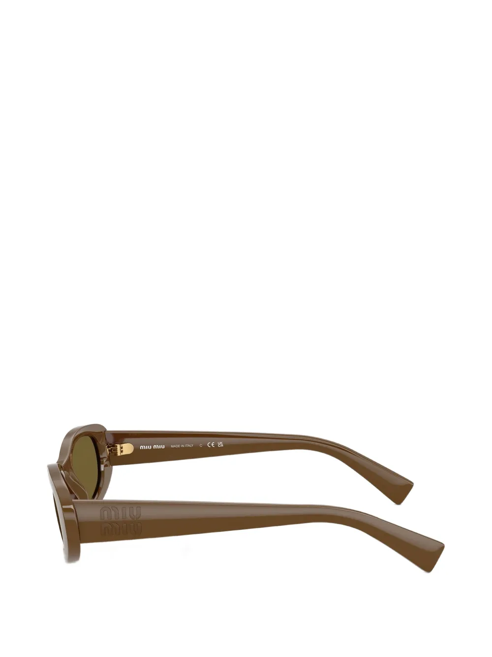 Miu Eyewear Zonnebril met ovalen montuur Groen