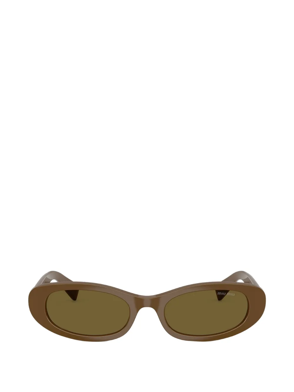 Miu Eyewear Zonnebril met ovalen montuur Groen