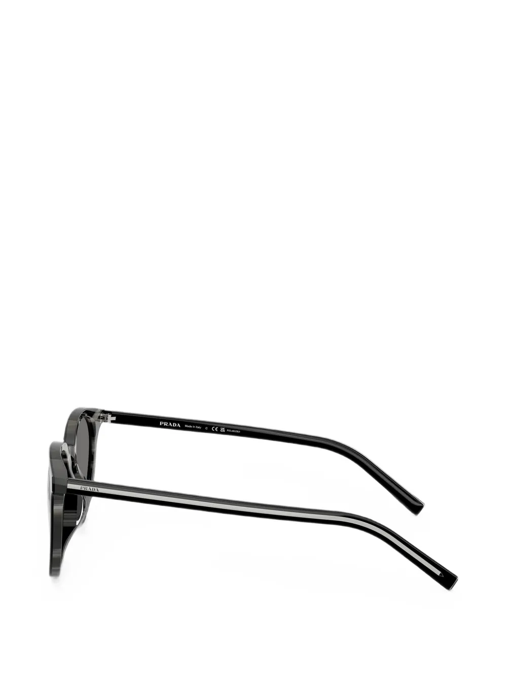 Prada Eyewear Zonnebril met rond montuur Zwart