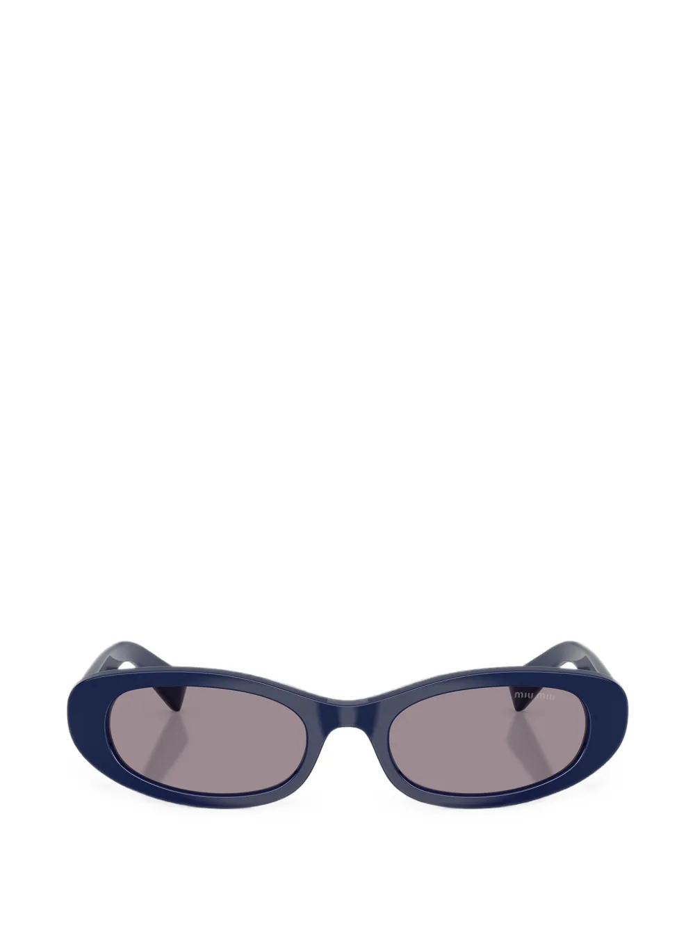 Miu Eyewear Zonnebril met ovalen montuur Blauw
