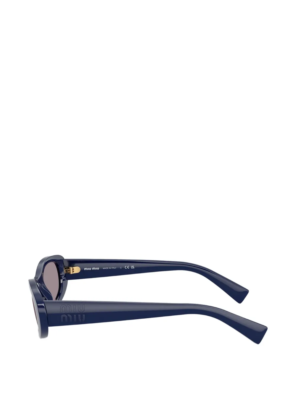 Miu Eyewear Zonnebril met ovalen montuur Blauw