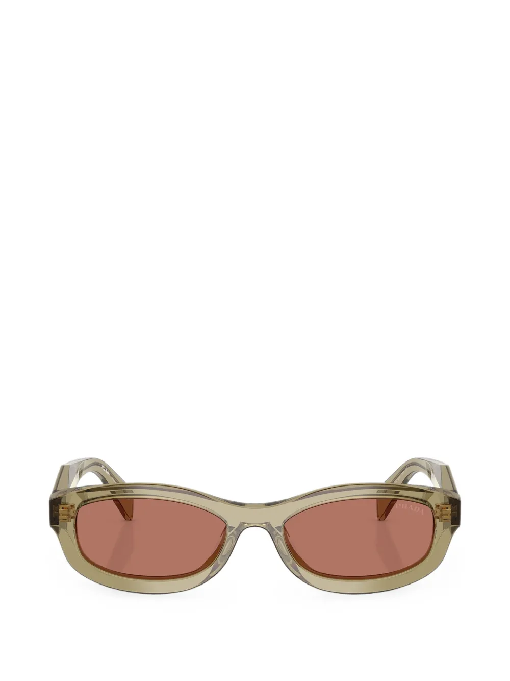Prada Eyewear Zonnebril met ovalen montuur Goud