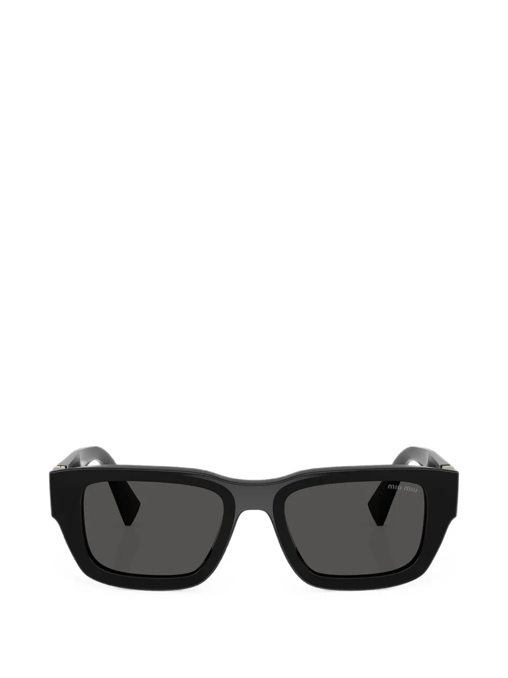 Miu Eyewear Zonnebril met rechthoekig montuur Zwart