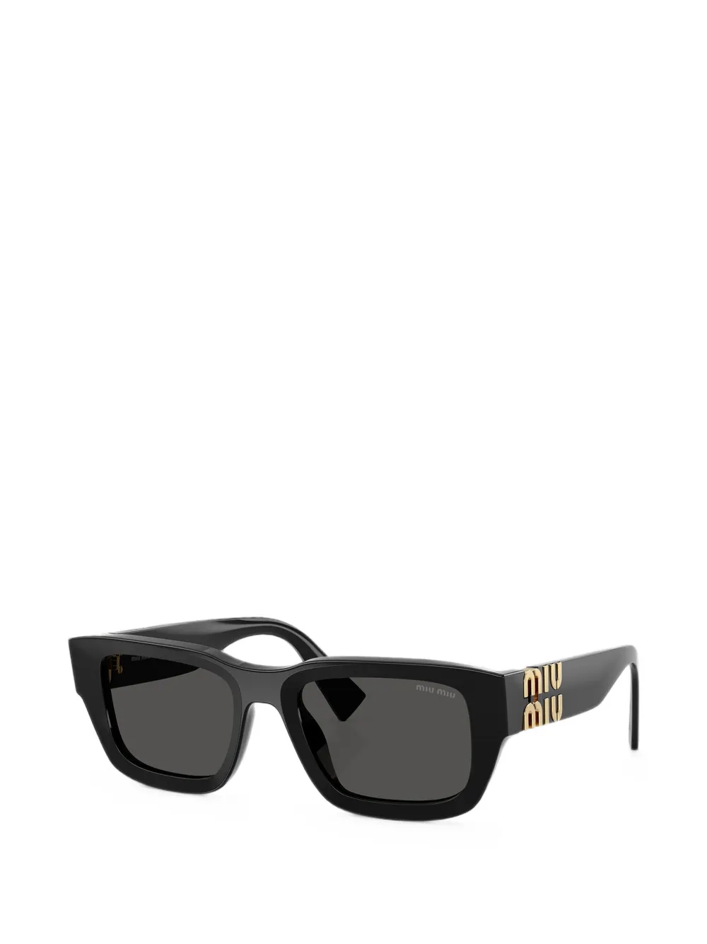 Miu Eyewear Zonnebril met rechthoekig montuur Zwart