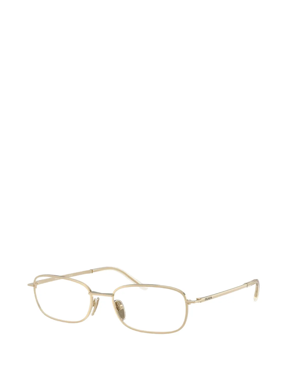 Prada Eyewear Bril met rechthoekig montuur Goud