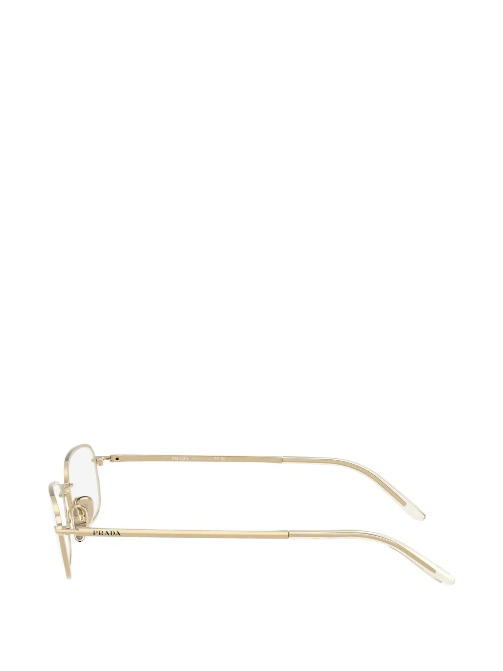Prada Eyewear Bril met rechthoekig montuur Goud