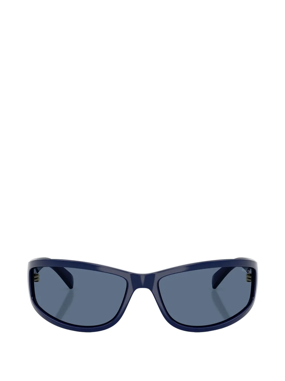 Miu Eyewear Zonnebril met rechthoekig montuur Blauw