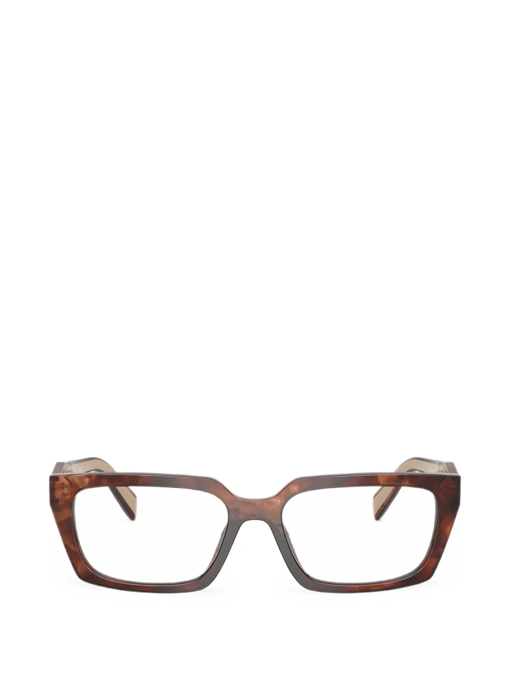 Prada Eyewear Occhiali squadrati con effetto tartarugato - Marrone
