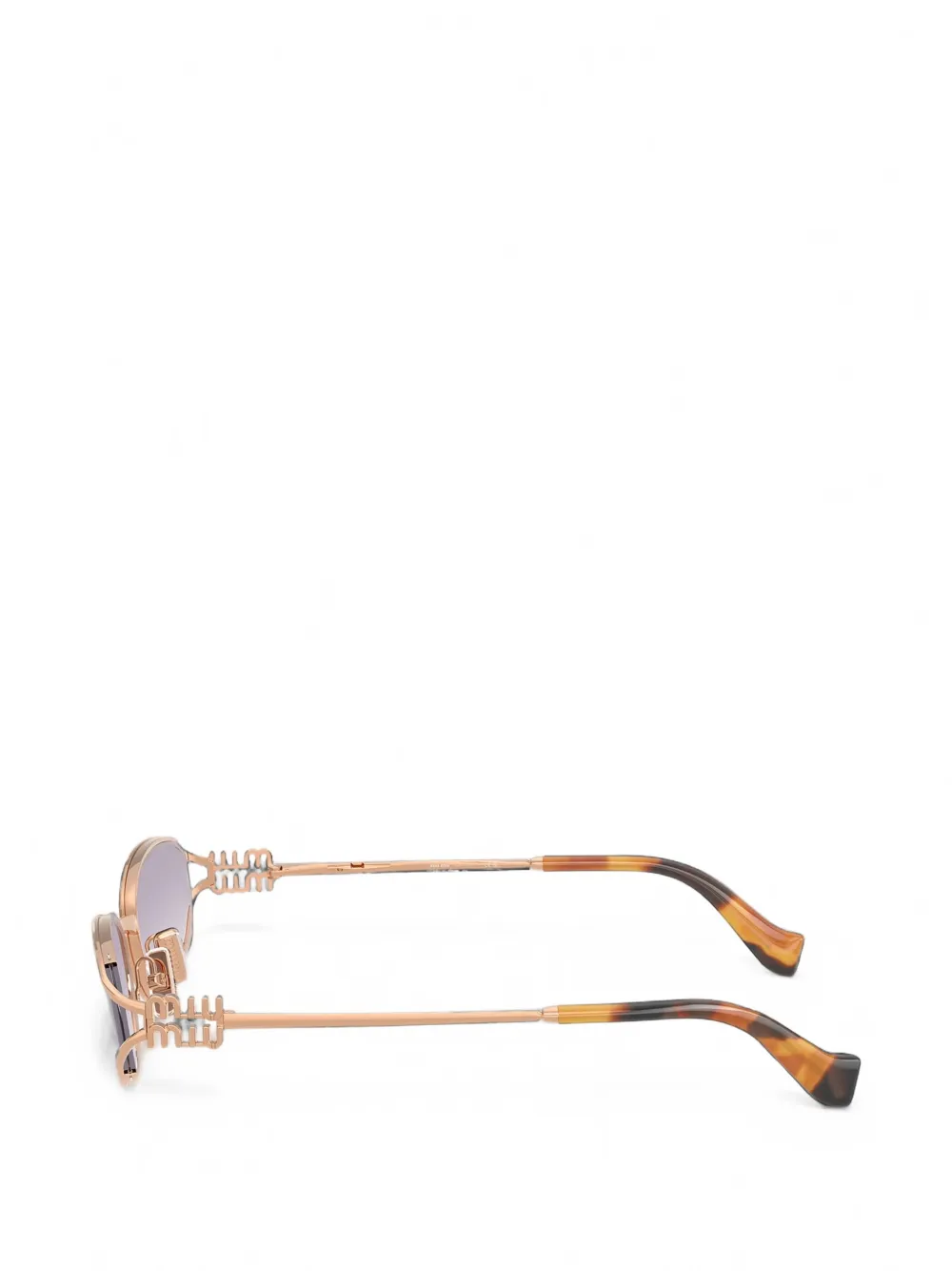 Miu Eyewear Zonnebril met ovalen montuur Roze