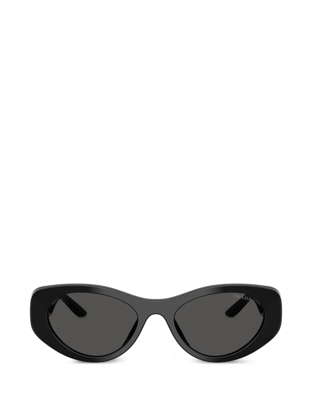 Prada Eyewear Zonnebril met ovalen montuur Zwart