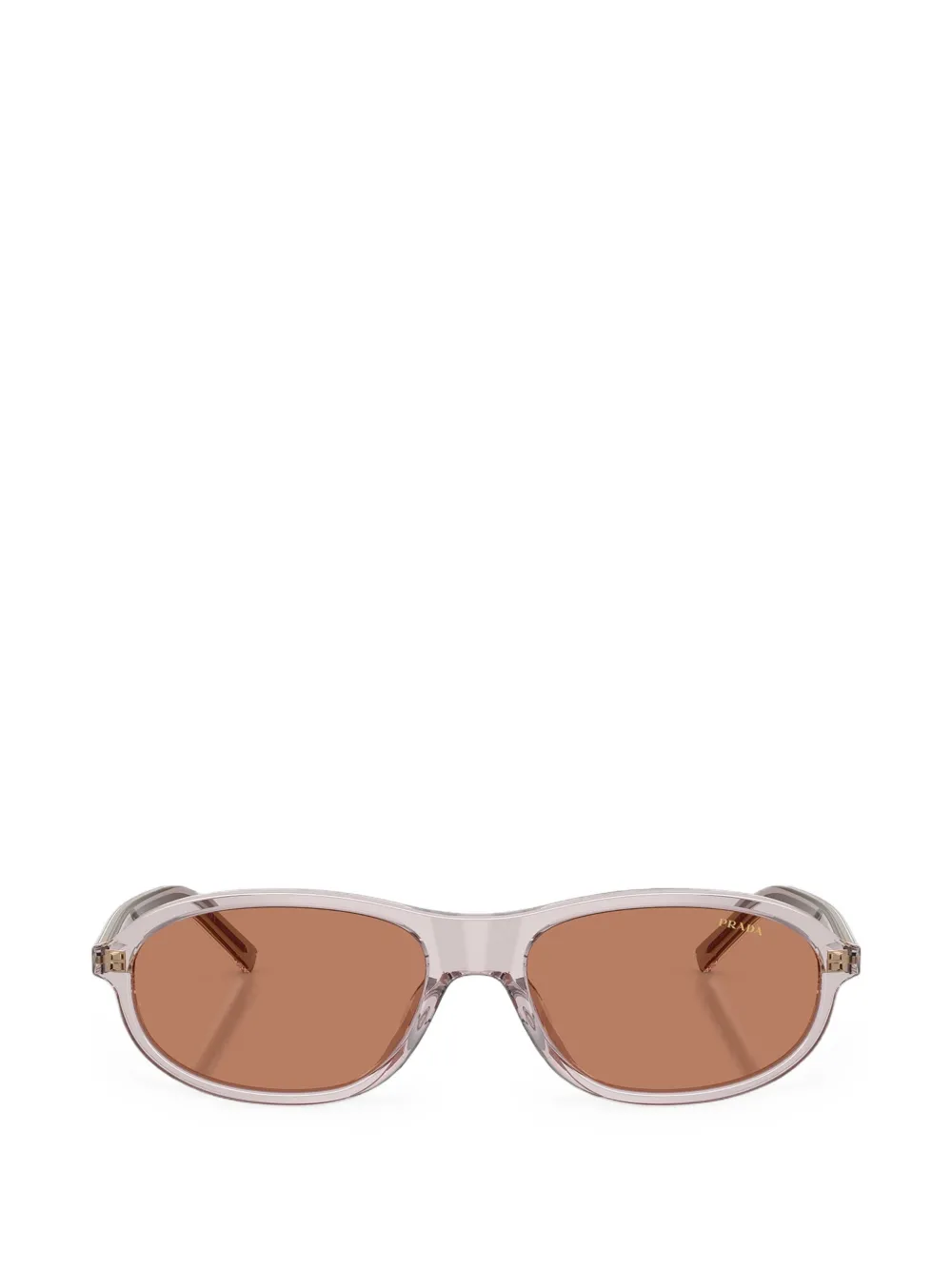 Prada Eyewear Sonnenbrille mit ovalem Gestell - Nude