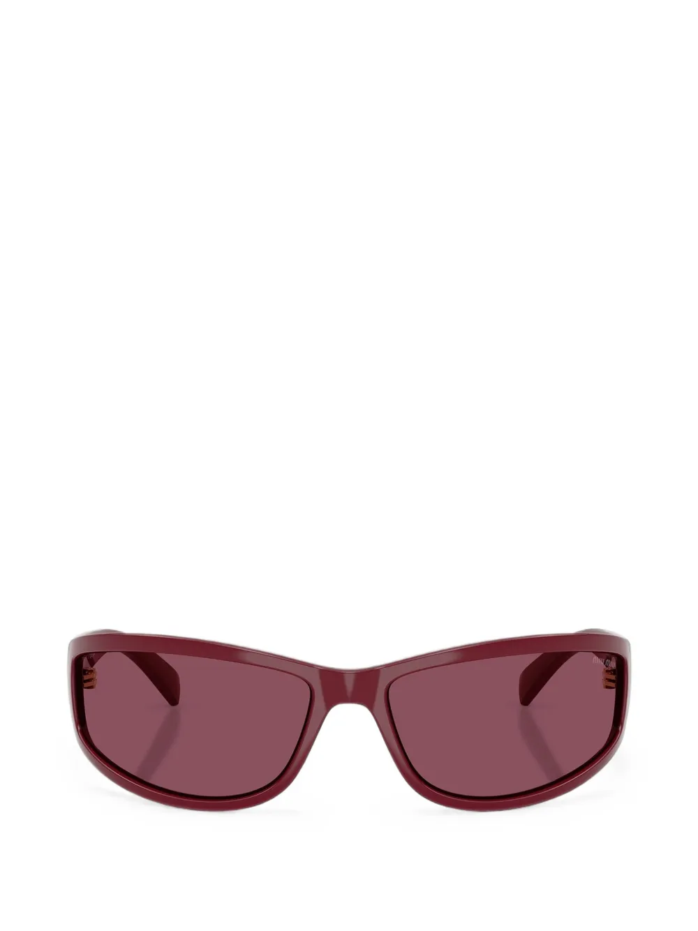 Miu Eyewear Zonnebril met rechthoekig montuur Rood