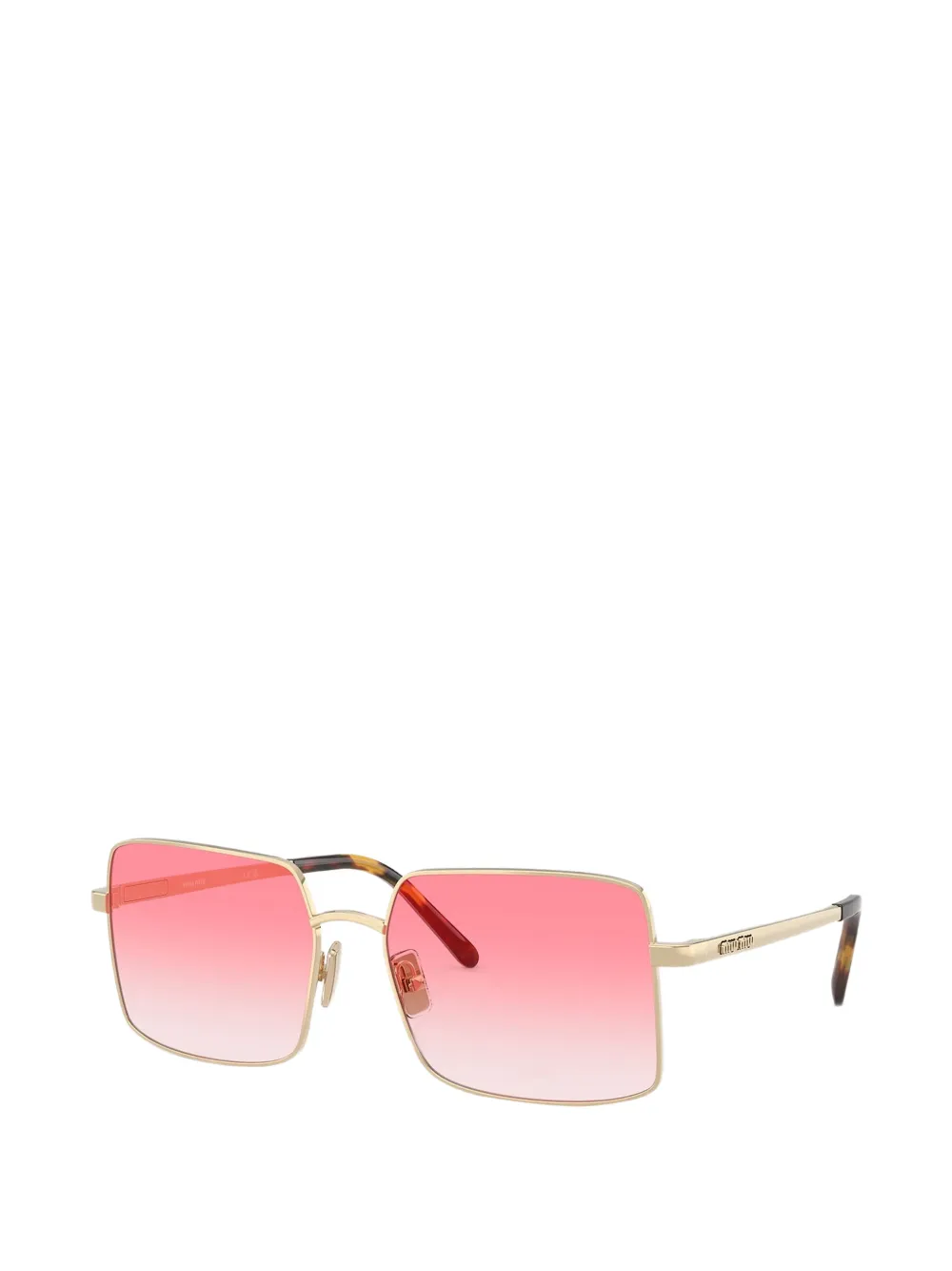 Miu Eyewear Zonnebril met vierkant montuur Goud