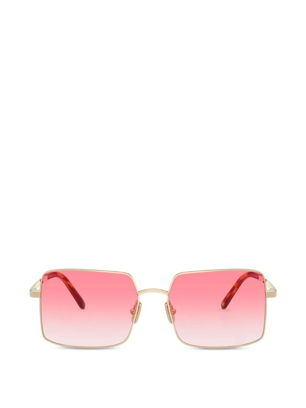Miu Eyewear Zonnebril met vierkant montuur Goud