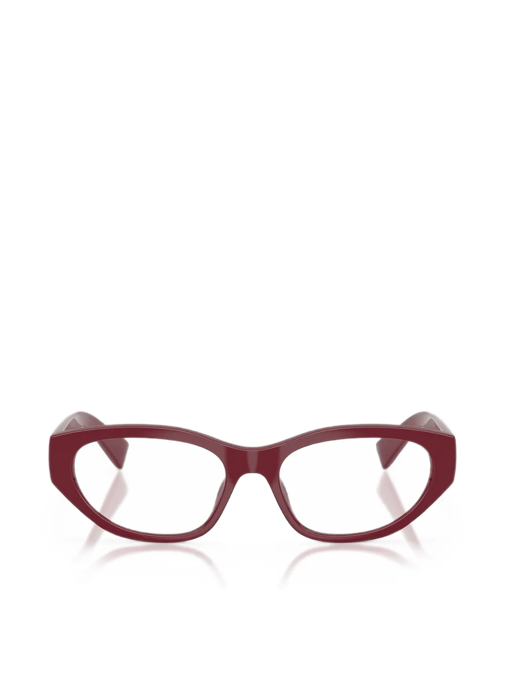Miu Miu Eyewear lunettes de vue à monture ronde - Rouge Miu Miu Eyewear lunettes de vue à monture ronde - Rouge