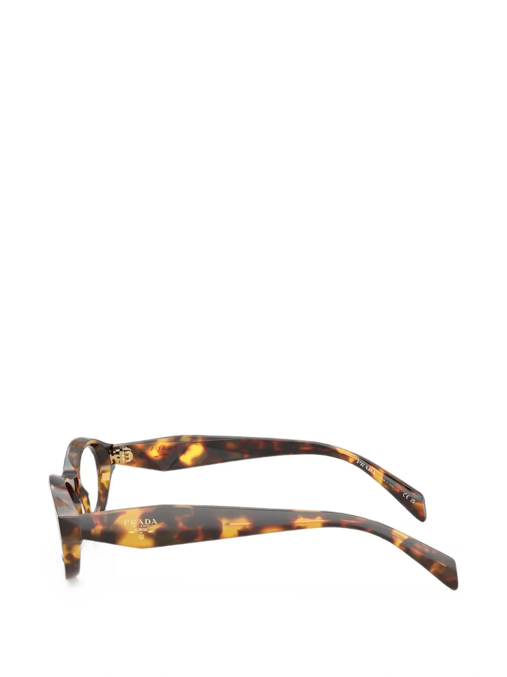 Prada Eyewear Bril met ovaal montuur Bruin