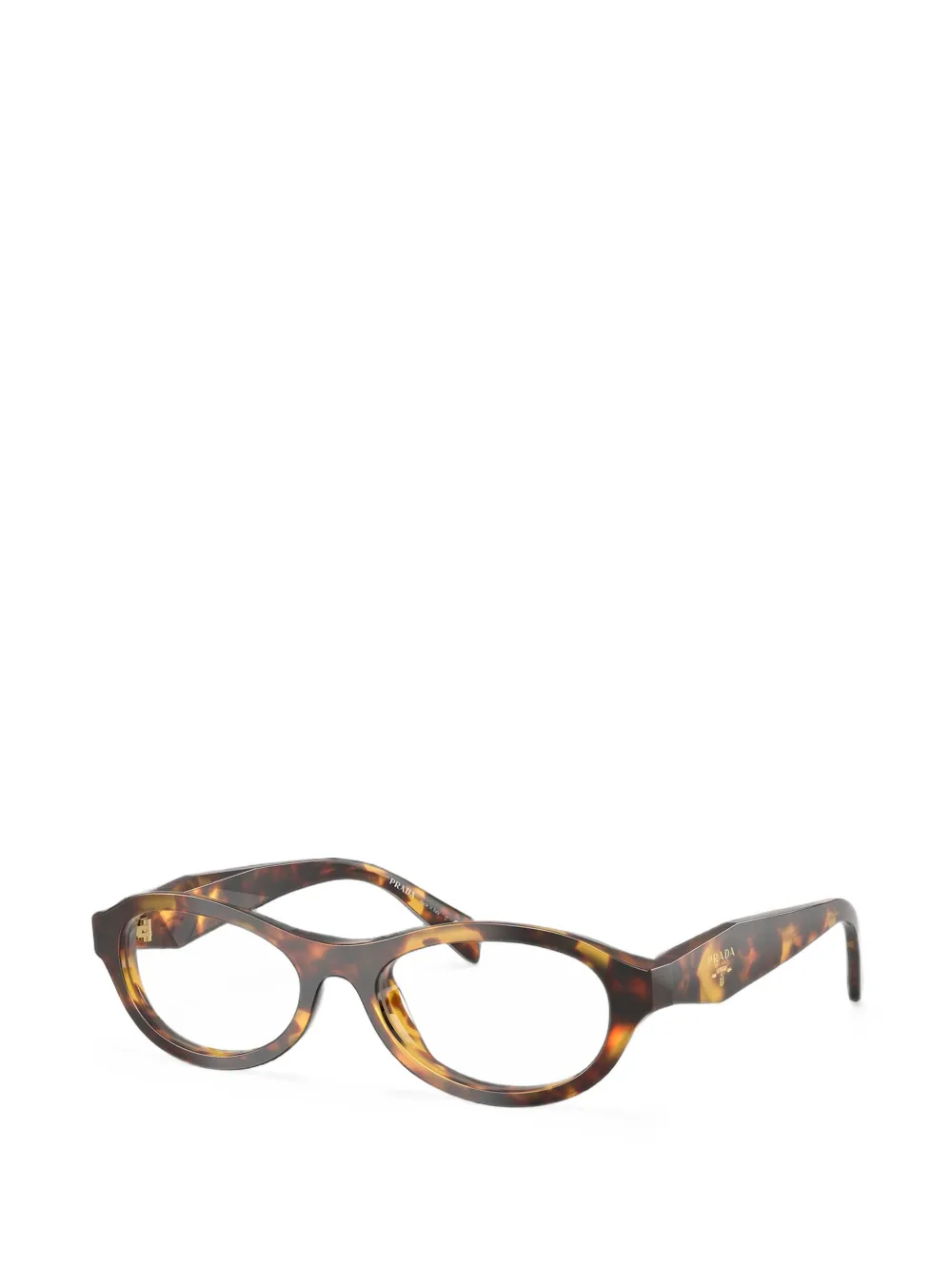 Prada Eyewear Bril met ovaal montuur Bruin