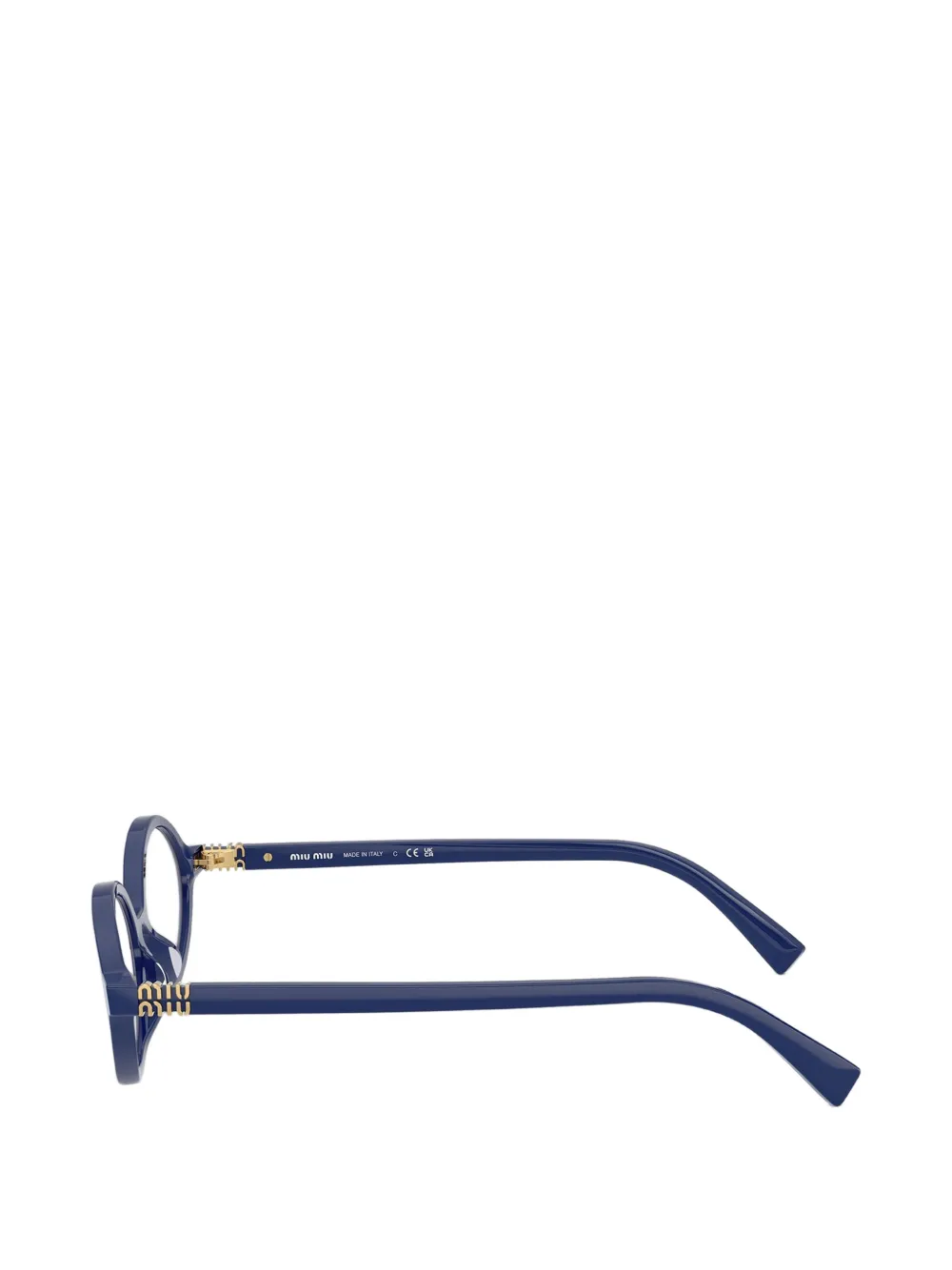 Miu Eyewear Zonnebril met ovalen montuur Blauw