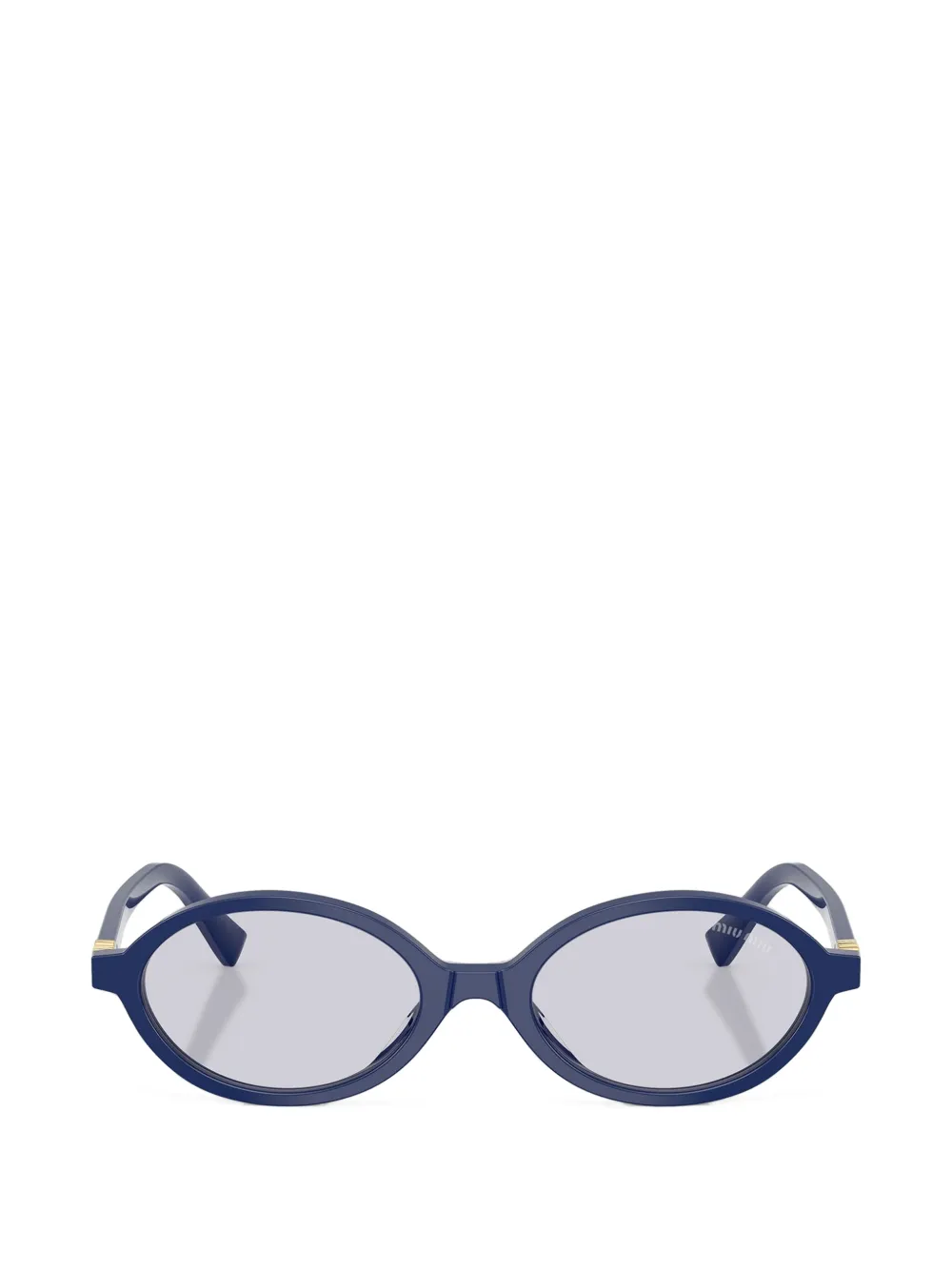 Miu Eyewear Zonnebril met ovalen montuur Blauw