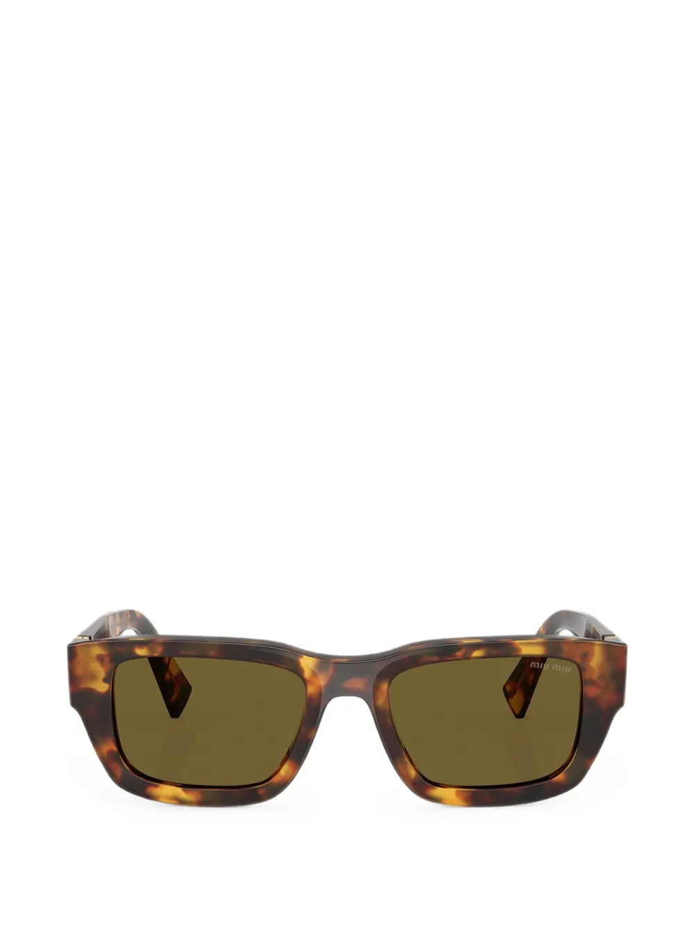 Miu Eyewear Zonnebril met schildpadschild-effect Bruin