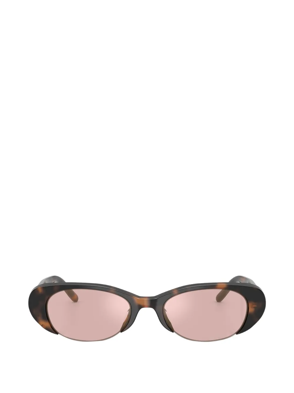 Miu Eyewear Zonnebril met ovalen montuur Bruin