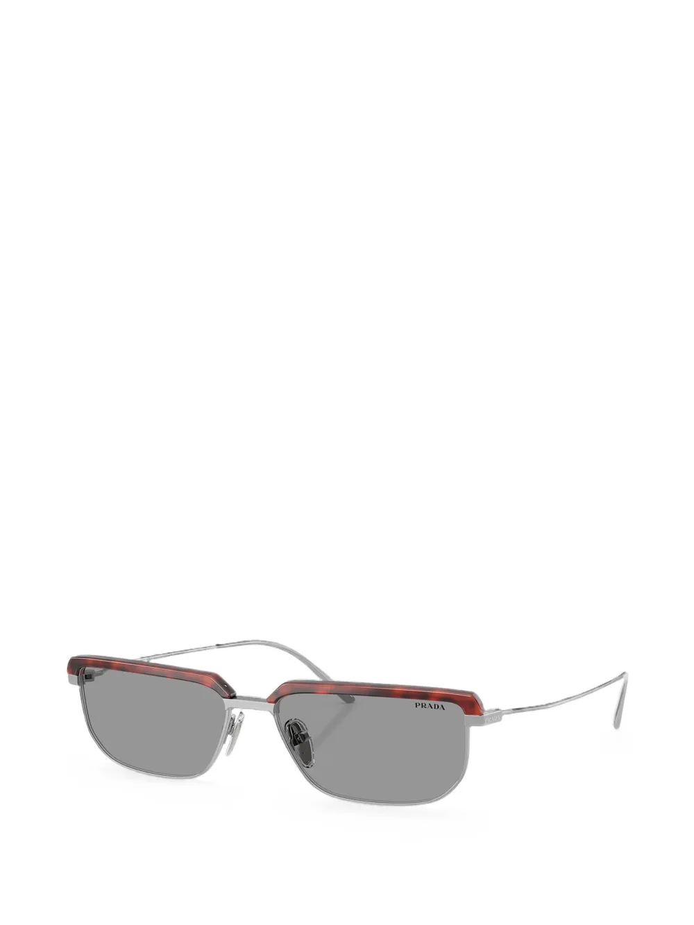 Prada Eyewear Zonnebril met rechthoekig montuur Zilver