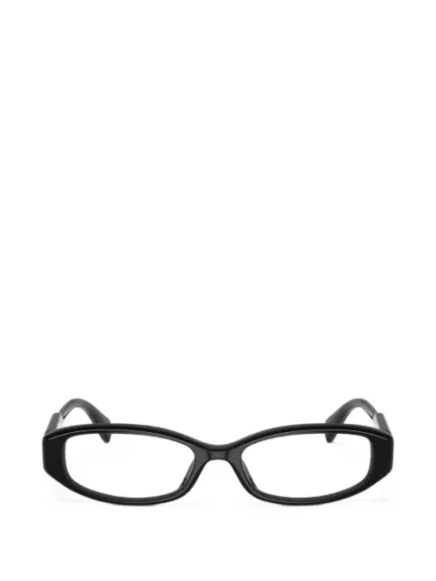 Miu Miu Eyewear logo-plaque oval-frame glasses