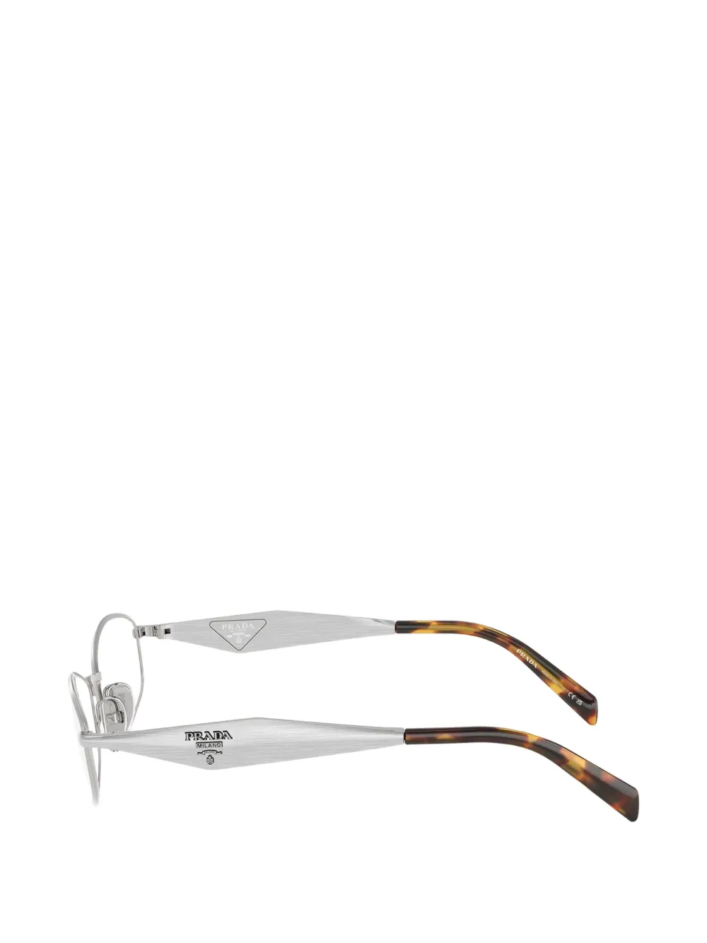 Prada Eyewear Bril met geometrisch montuur Zilver