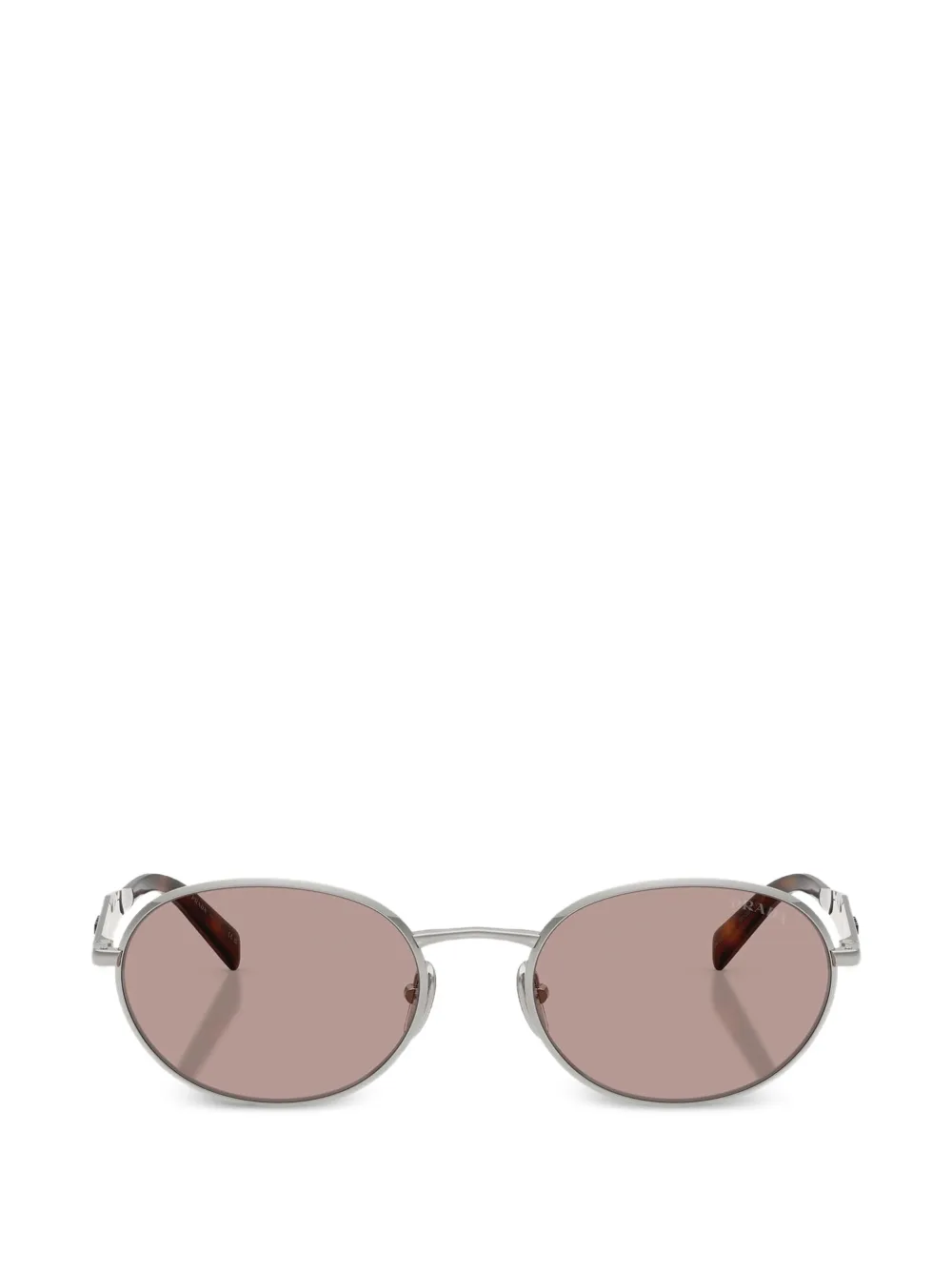 Prada Eyewear Symbole zonnebril met rond montuur Zilver