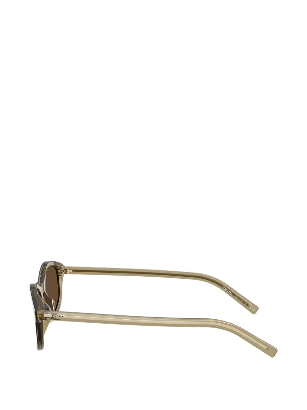 Prada Eyewear Zonnebril met ovalen montuur Groen