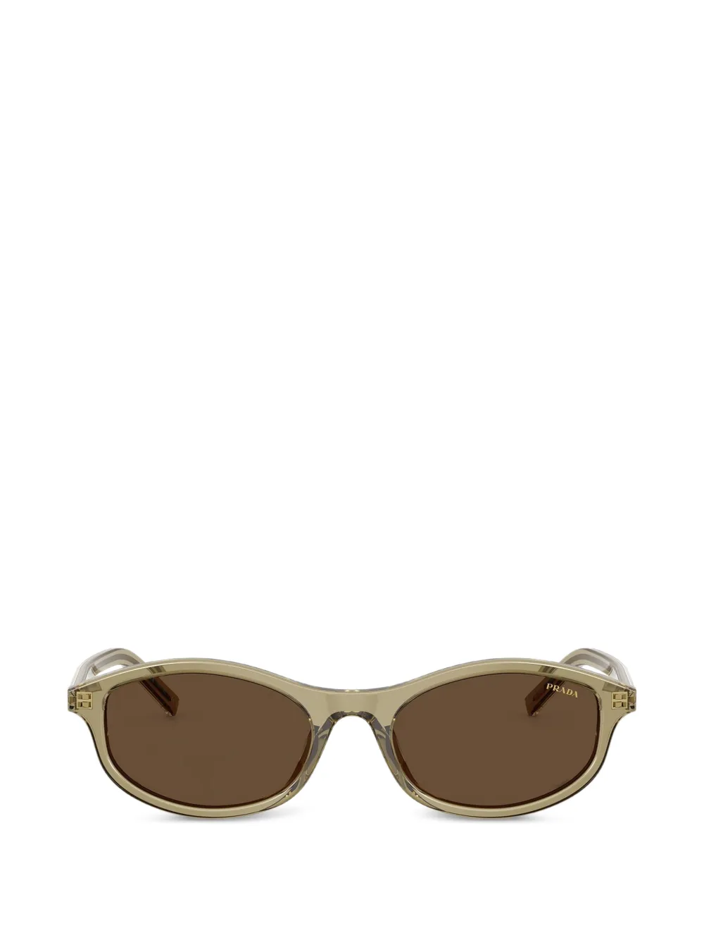 Prada Eyewear Sonnenbrille mit ovalem Gestell - Grün