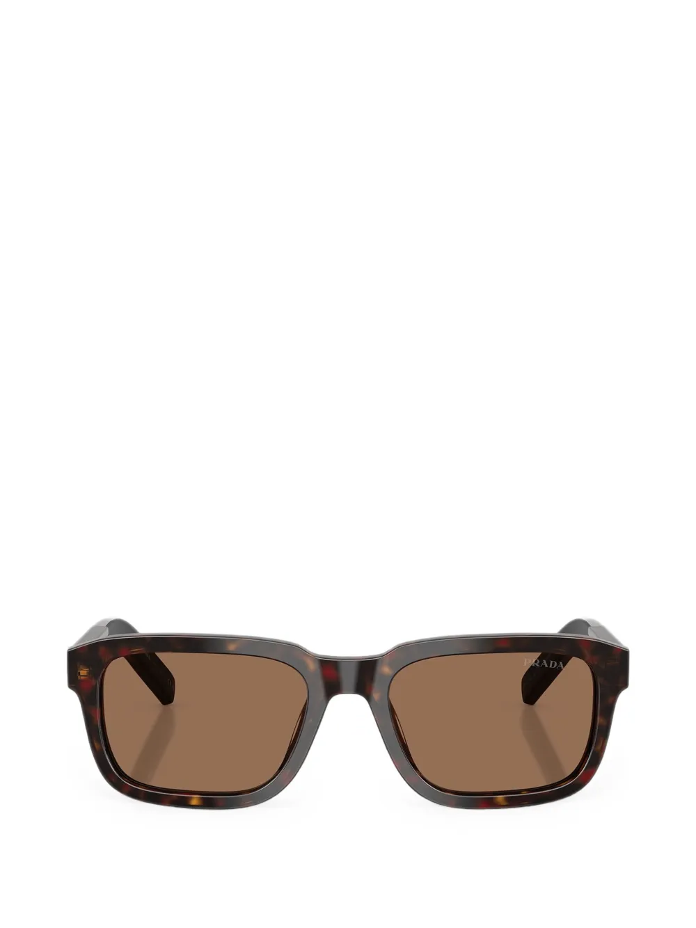 Prada Eyewear Eckige Sonnenbrille in Schildpattoptik - Braun