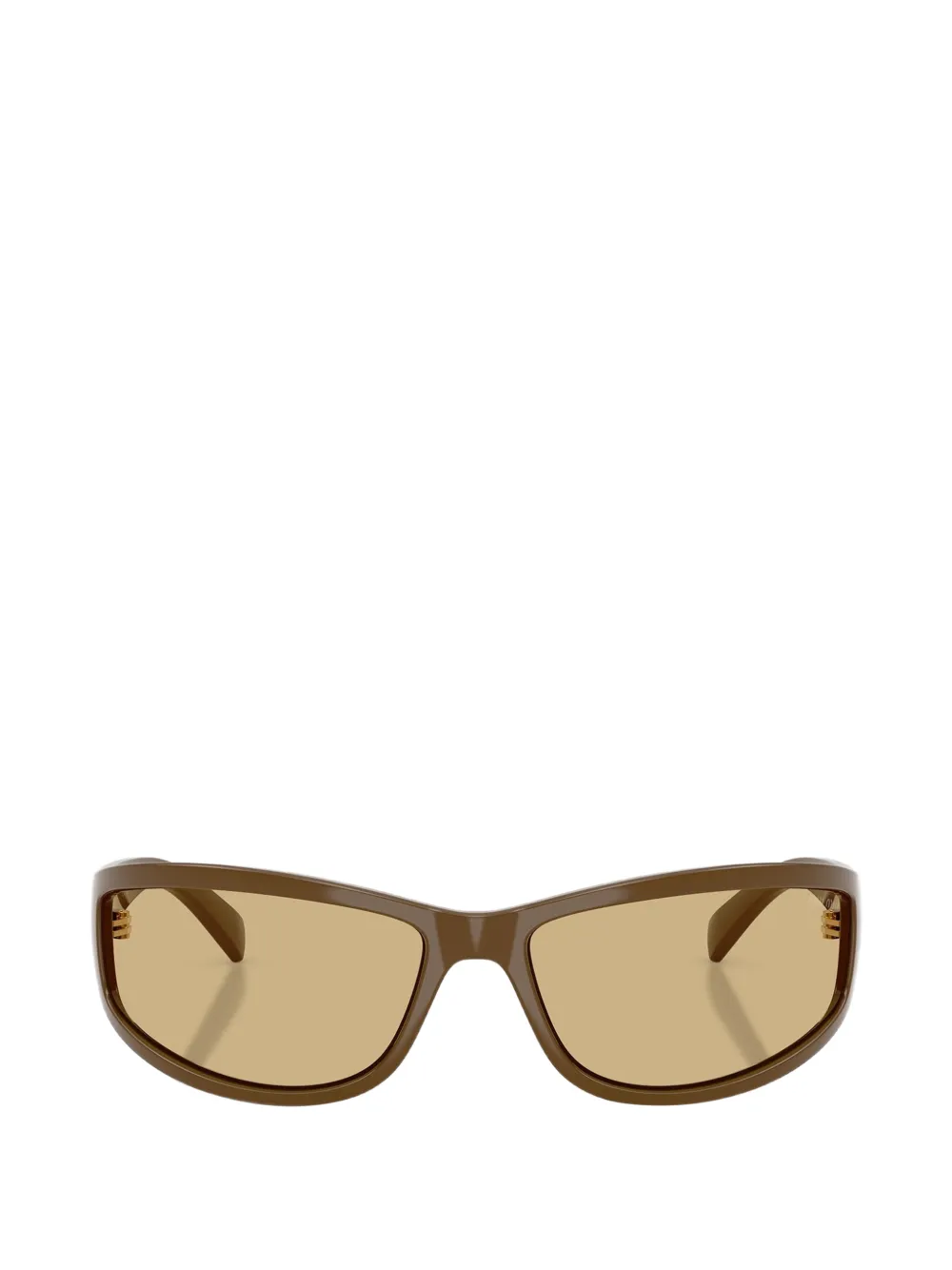 Miu Eyewear Zonnebril met rechthoekig montuur Bruin