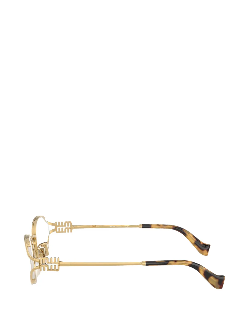 Miu Eyewear Bril met ovaal montuur Goud