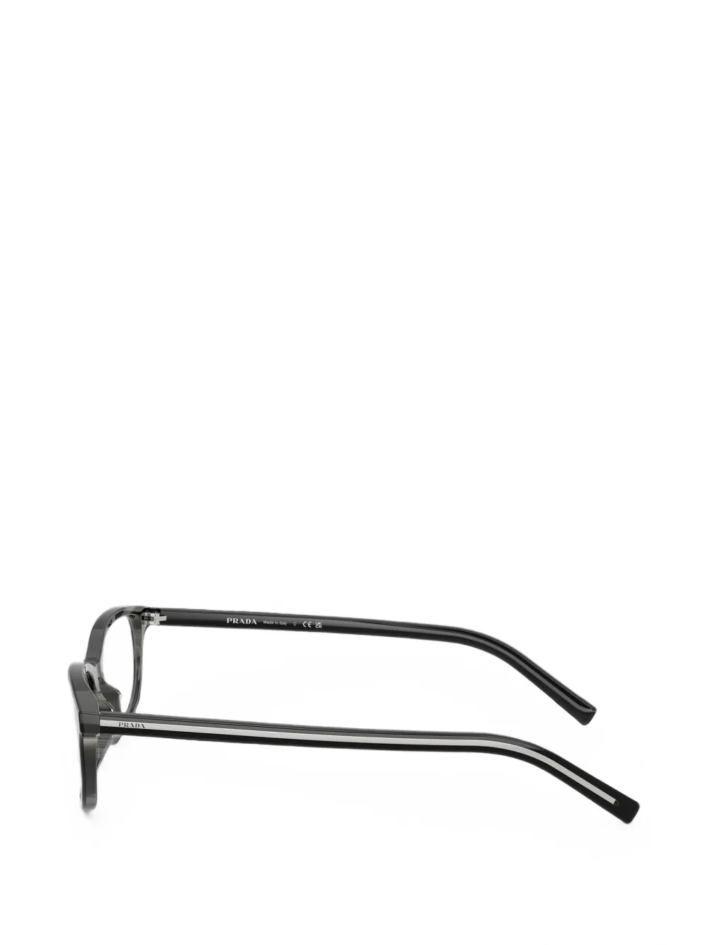 Prada Eyewear Bril met rechthoekig montuur Zwart