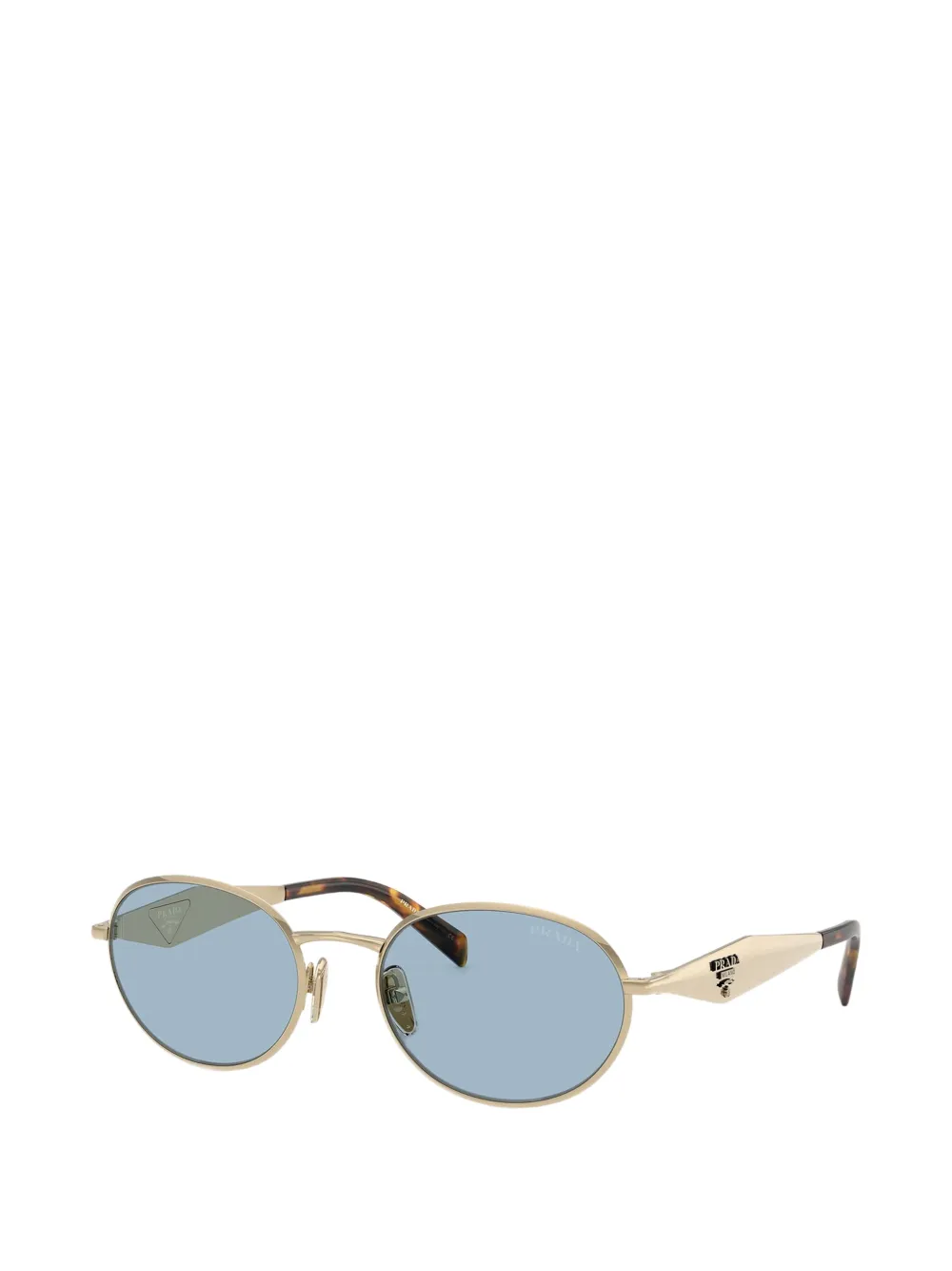 Prada Eyewear Zonnebril met ovalen montuur Goud