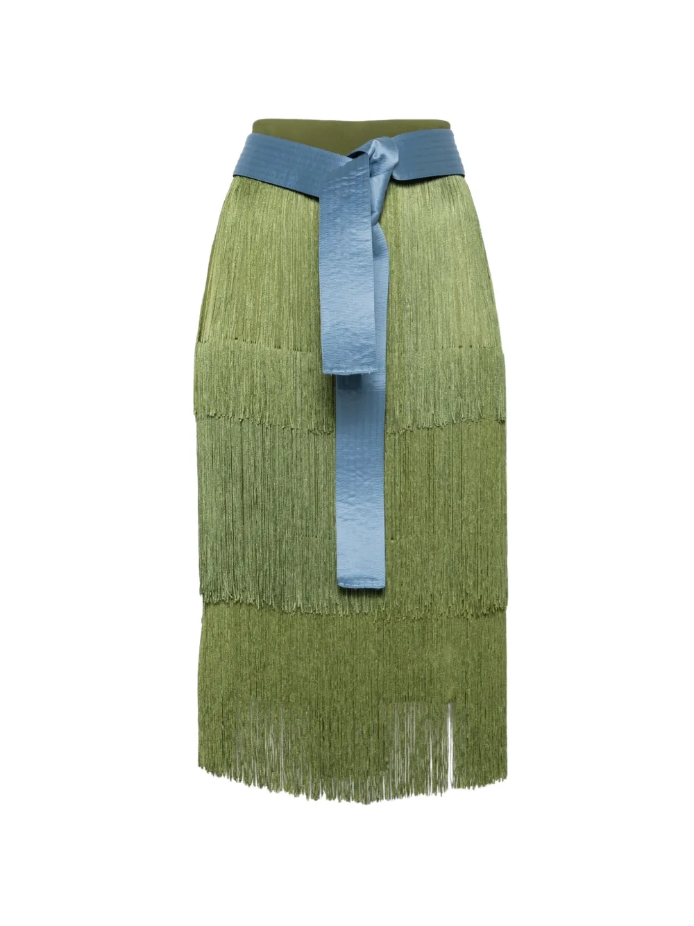 Rosanna Ocampo Lola fringed tiered mid skirt