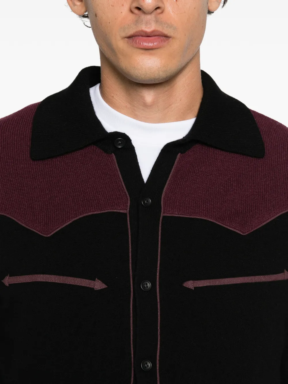 Guest In Residence Vest met vlakken in western-stijl Zwart