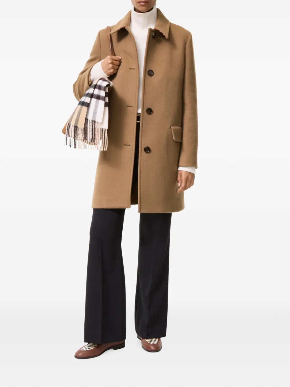 Burberry Wollen kasjmier Gosford jas Bruin
