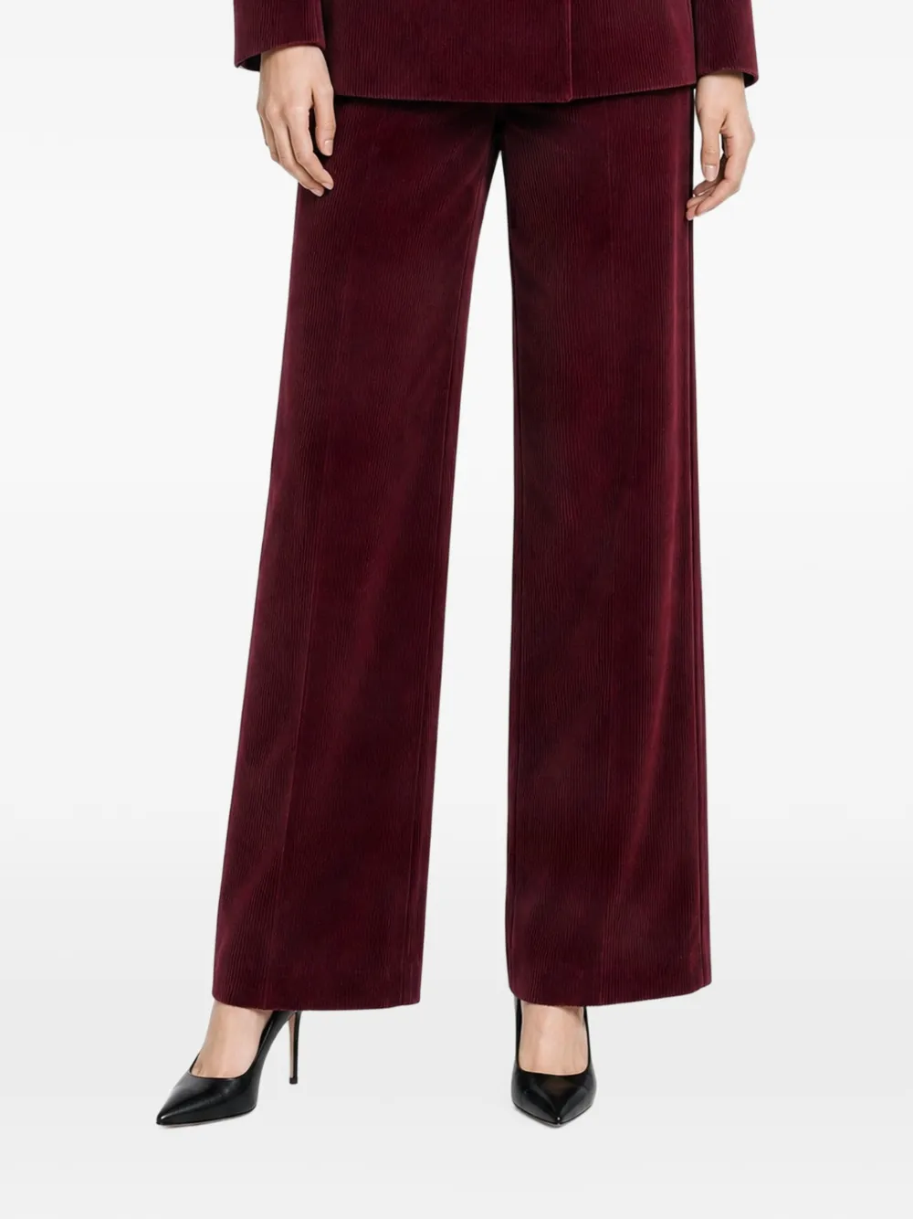 Max Mara corduroy wide-leg trousers - Rosso