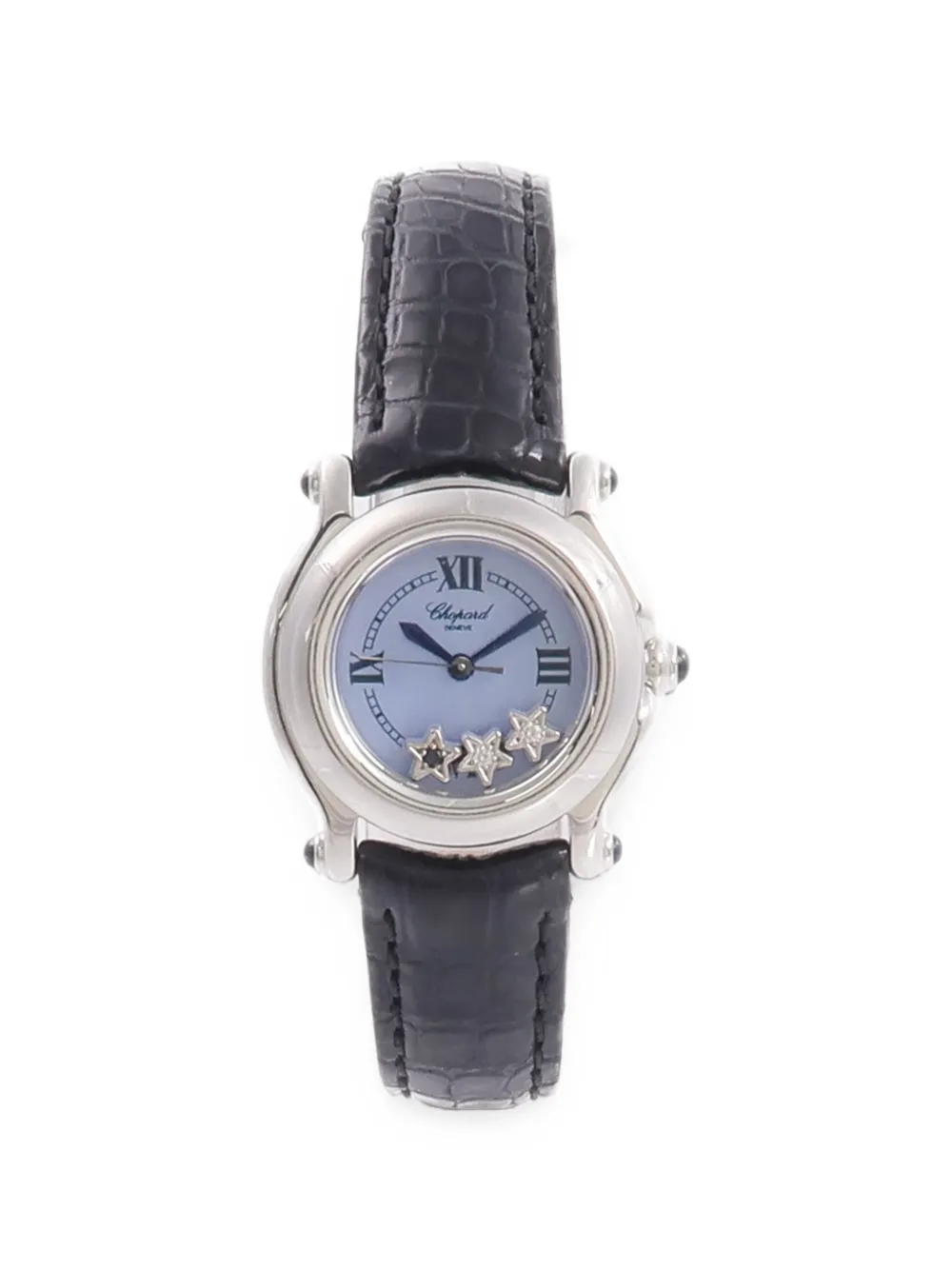 Pre-owned Chopard Happy Sport 25mm Watch In Blue