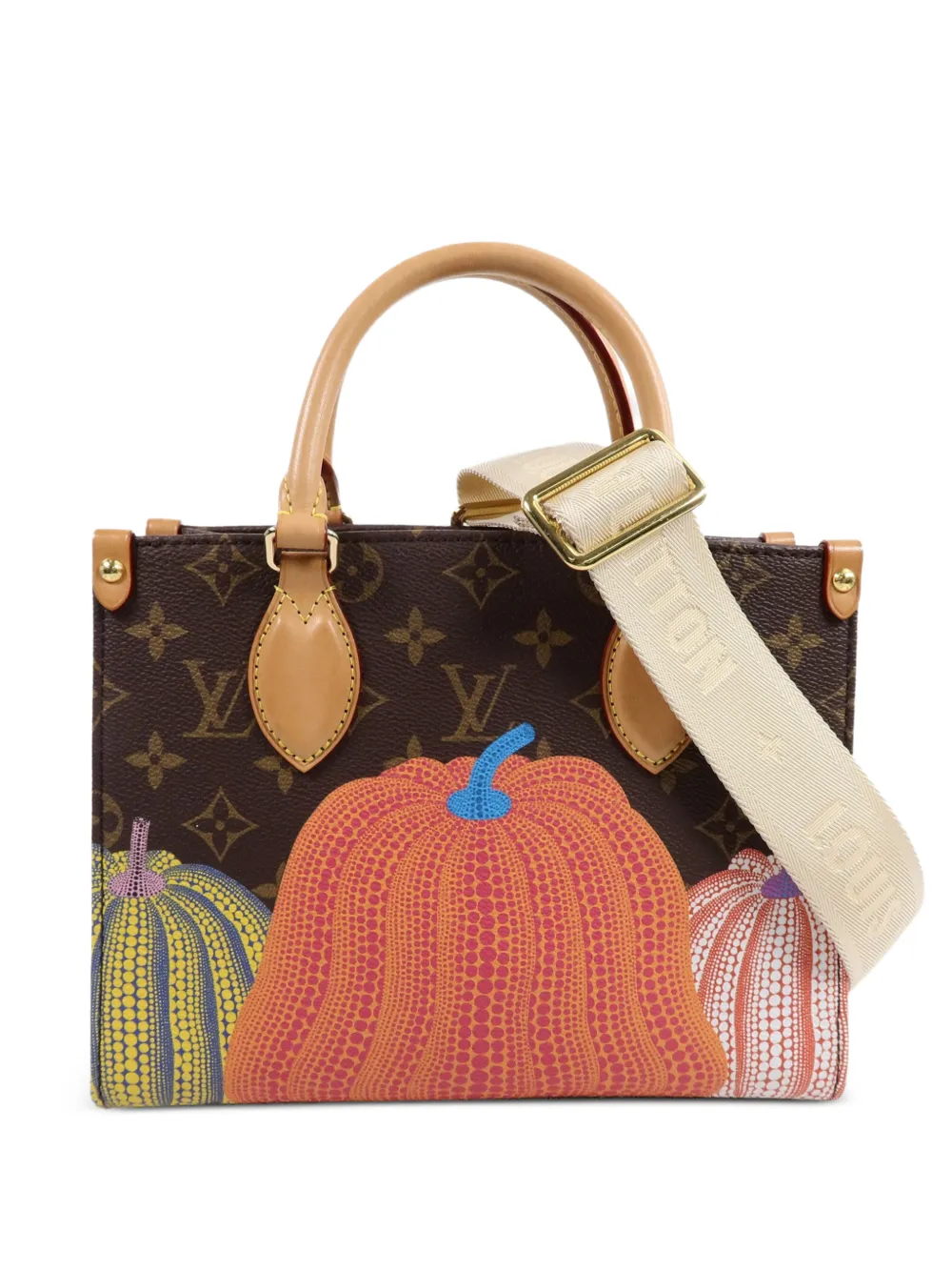 Louis Vuitton Pre-Owned x YK OnTheGo PM Tote Bag mit Kürbis-Print - Braun