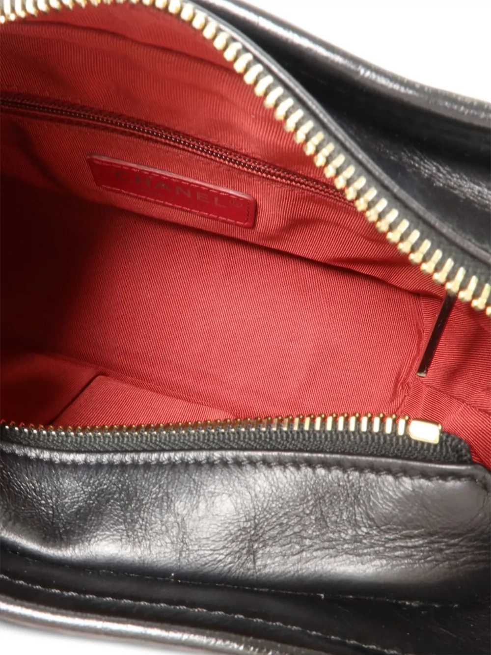 CHANEL Pre-Owned Kleine Gabrielle gewatteerde schoudertas Zwart