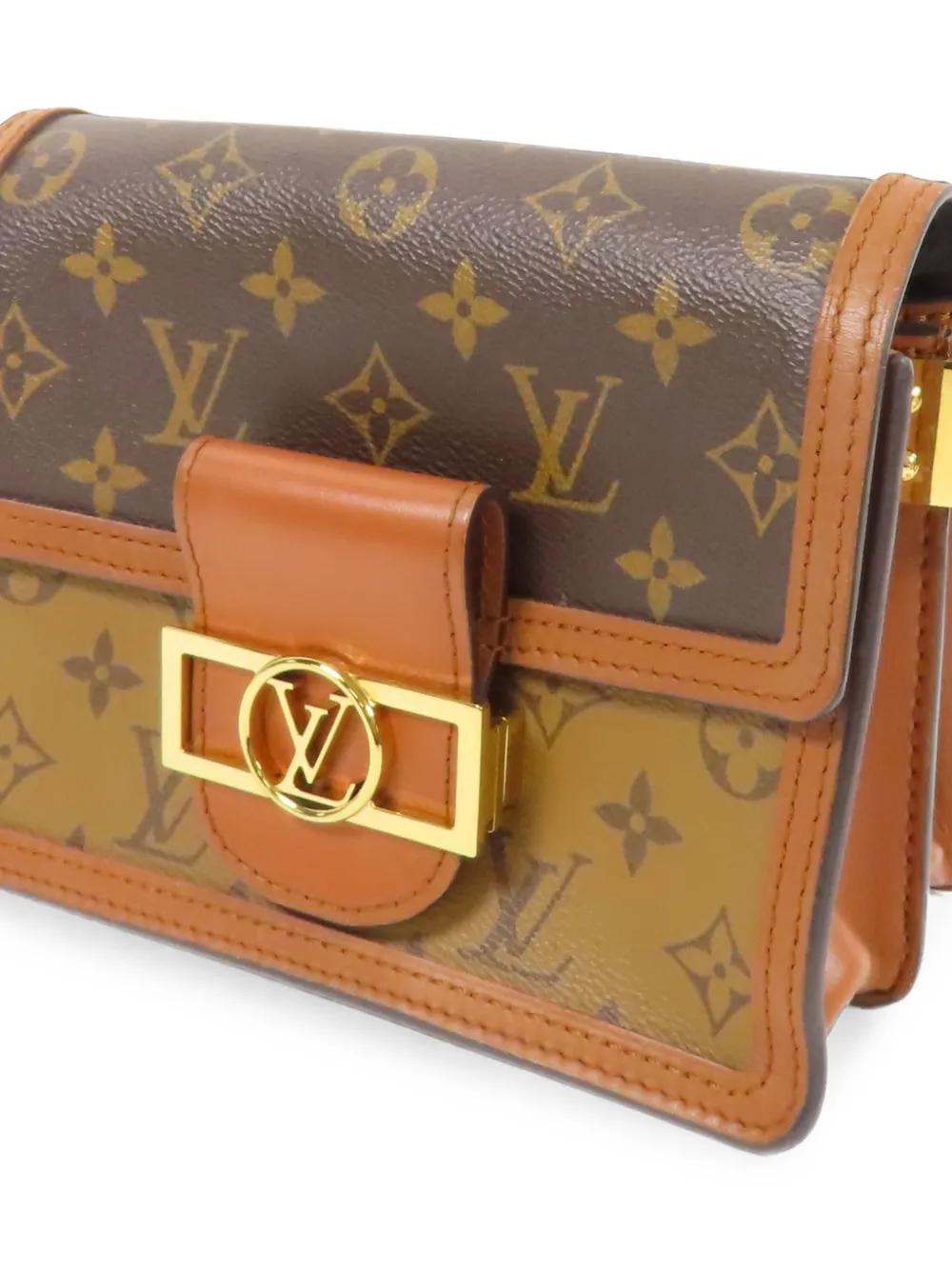 Louis Vuitton Pre-Owned Dauphine Monogram mini-schoudertas Bruin
