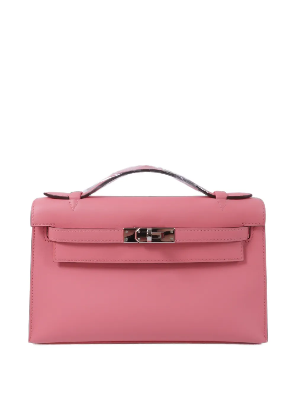 Pre-owned Hermes 2020 Kelly Pochette Clutch Bag In Pink