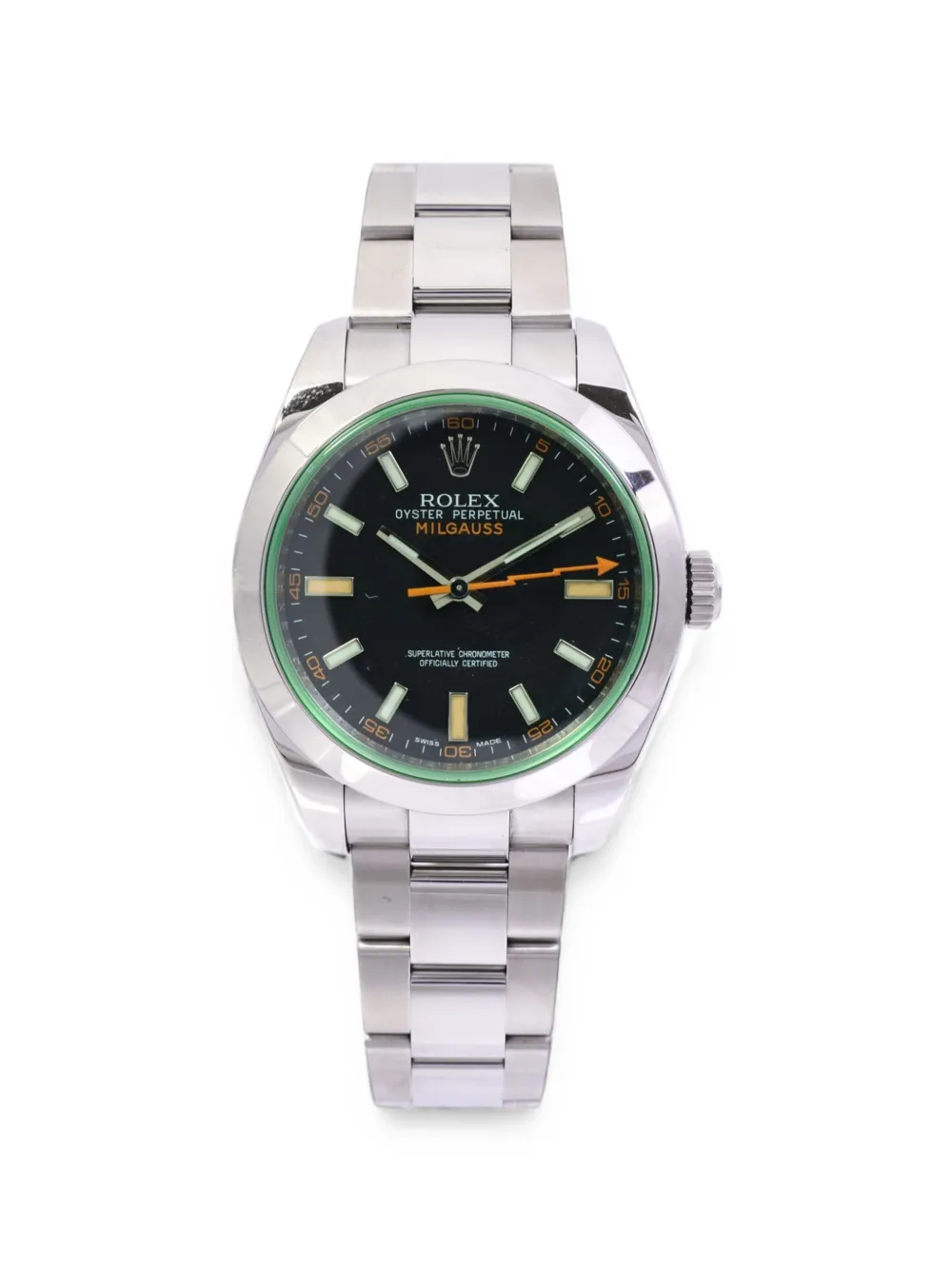 Pre-owned Rolex 2011 Milgauss 40mm Watch In Black